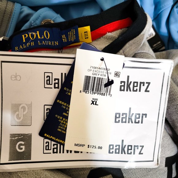 Polo Ralph Lauren RL Phys Ed Grey Sweatshirt Black Red Medium Crew sport bear 67 - Picture 8 of 8